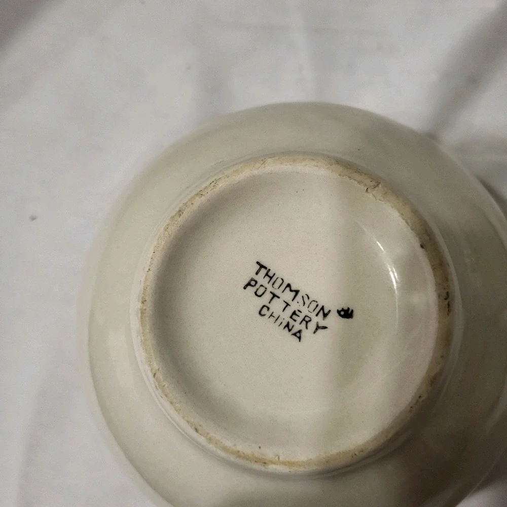 3pc Thomson Pottery Nesting Mixing/Serving Bowls | Birdhouse Pattern Cottagecore